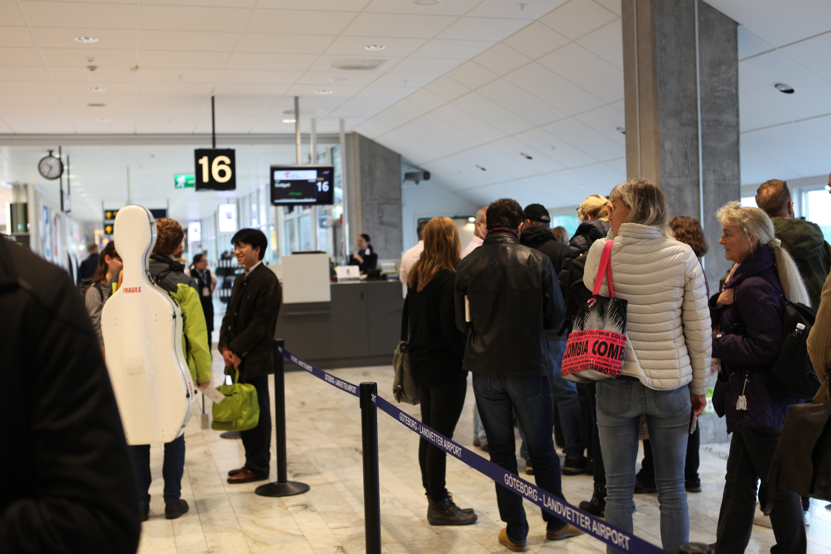 I väntan pa boarding.