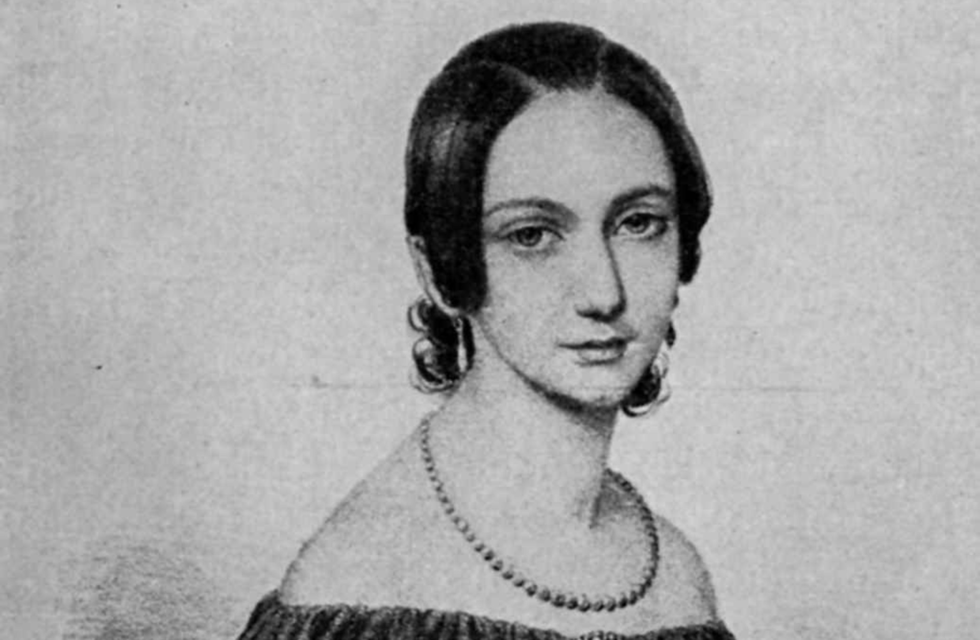 Illustration av en ung Clara Schumann