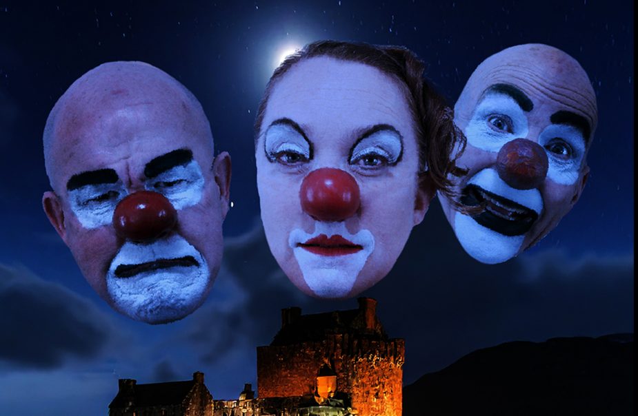 Tre clownansikten